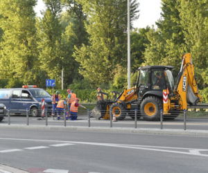 Na Wisłostradzie zapadła się jezdnia