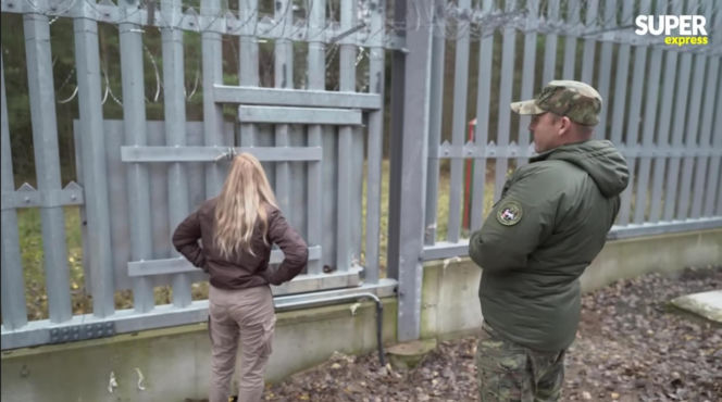 Karolina Pajączkowska na granicy polsko-białoruskiej