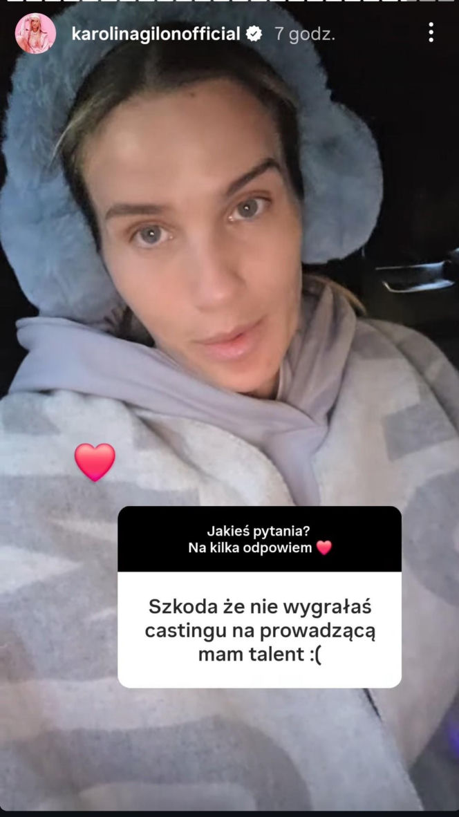 Karolina Gilon przegrała casting na prowadzącą "Mam talent". Tak to skomentowała