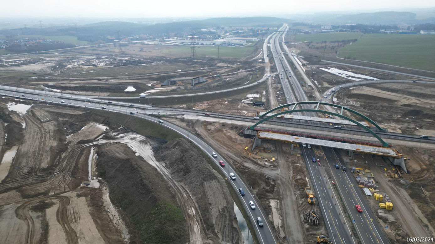 Budowa obwodnicy Metropolii Trójmiejskiej - zdjęcia marzec 2024