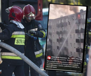 Dramatyczny pożar w Wejherowie! Mężczyzna, ratując życie, wyskoczył przez okno z czwartego piętra 