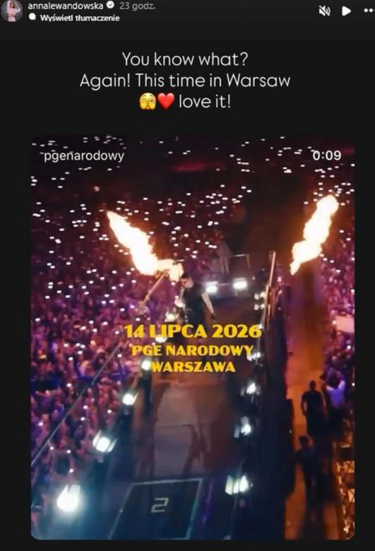 Anna Lewandowska na koncercie