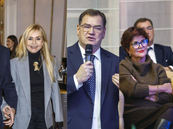 Jan Urban i inni na spotkaniu z Bożeną Walter i Zofią Turowską