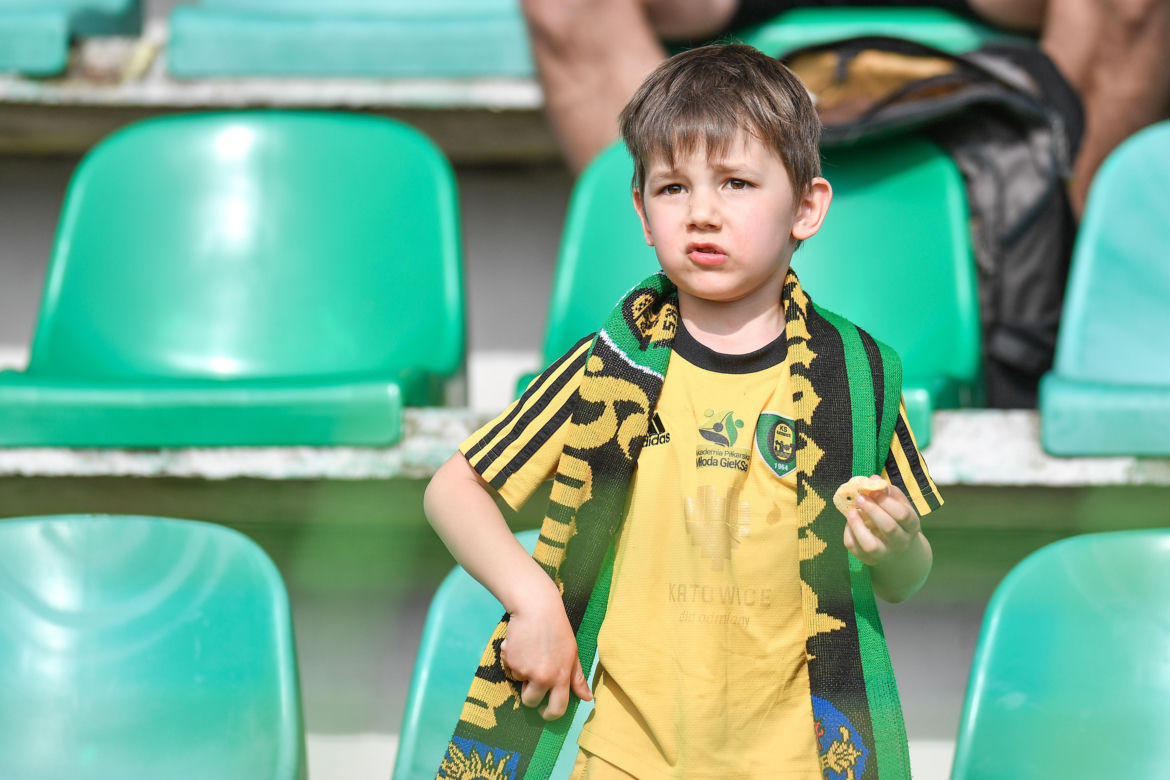 Kibice na meczu GKS Katowice - Odra Opole