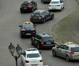 Szczecin: Protest właścicieli taxi
