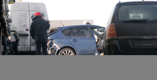 Karambol na autostradzie A4 w Gliwicach