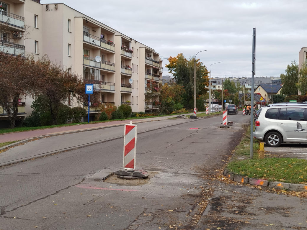 Trwa remont nawierzchni ulic Romanówka i Unitów Podlaskich w Siedlcach