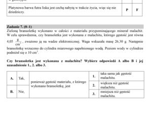Egzamin gimnazjalny 2018 - część przyrodnicza