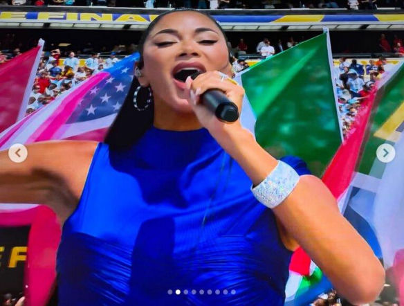 Robbie Williams i Nicole Scherzinger rozgrzali finał mundialu! Ich występ przejdzie do historii