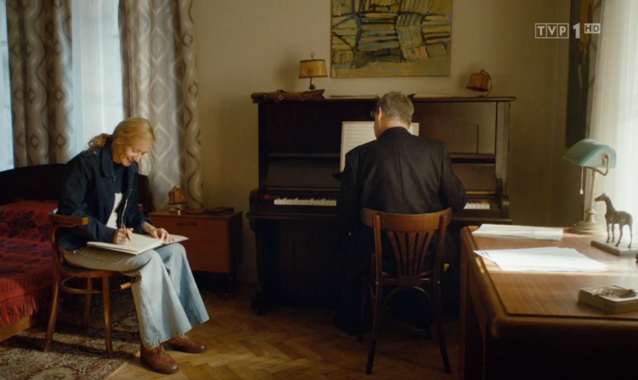 Osiecka, odcinek 10, Agnieszka (Magdalena Popławska), Wiktor (Jan Frycz)