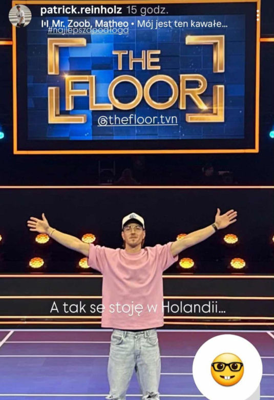 Uczestnik “Hotelu Paradise” w czwartej edycji “The Floor”! Czy Patryk sięgnie po zwycięstwo?