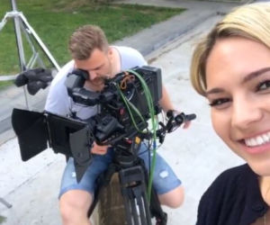Joanna Kuberska (Julka) na planie M jak miłość w Grabinie