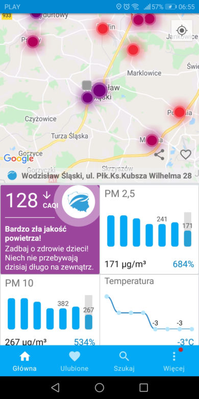 Smog w woj. śląskim - 17 stycznia
