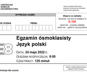 Egzamin ósmoklasisty 2022 - język polski arkusz