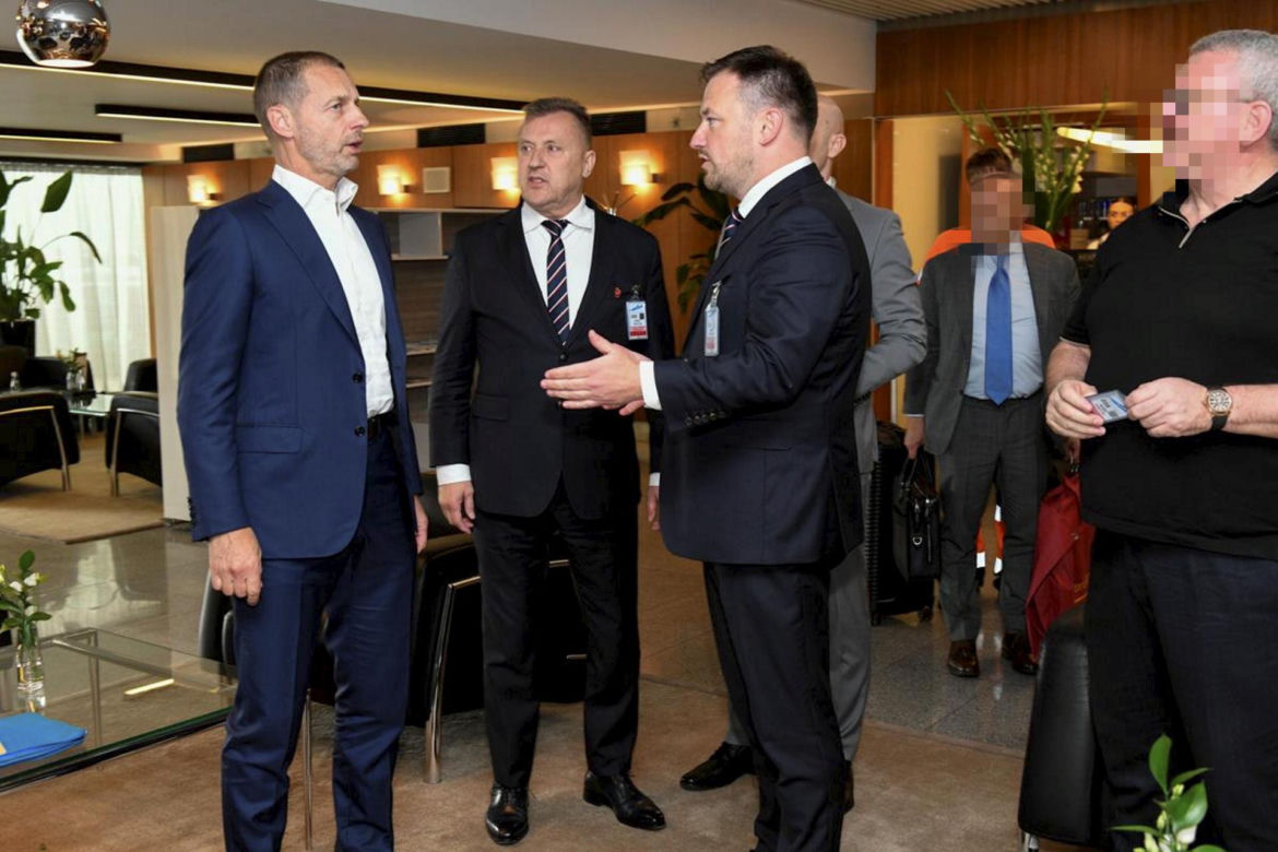 Prezes PZPN powitał prezydenta UEFA. Mamy zdjęcia [GALERIA]