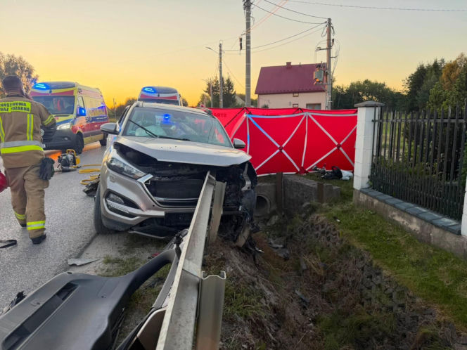 Tragiczny wypadek w Rykoszynie. Nie żyje 60-letni kierowca. To już kolejna tragedia w regionie