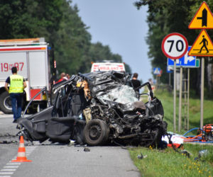 Potworny wypadek w Grębiszewie. Zginęła rodzina