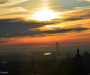 Tak wygląda gdańska panorama widziana z Góry Gradowej  o poranku