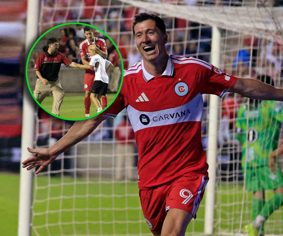 Robert Lewandowski zaatakowany przez fana na murawie. Ochrona bezlitośnie przechwyciła dziecko