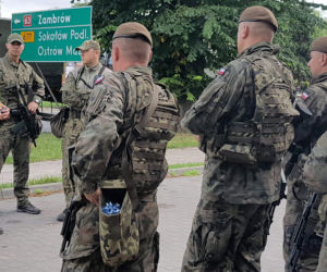 W zabezpieczeniu terenu pomagali żołnierze WOT