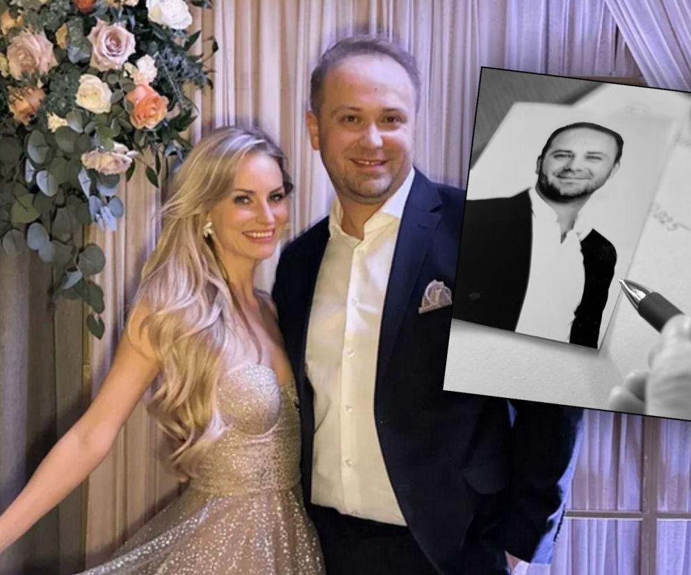 Anita i Adrian Szymaniak uśmiechnięci na wspólnym zdjęciu. Na wstawce czarno-biały portret Adriana. Czytaj więcej na SE.