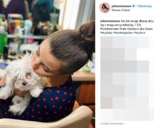 Julia Wieniawa ma nowego pieska Gustawa 