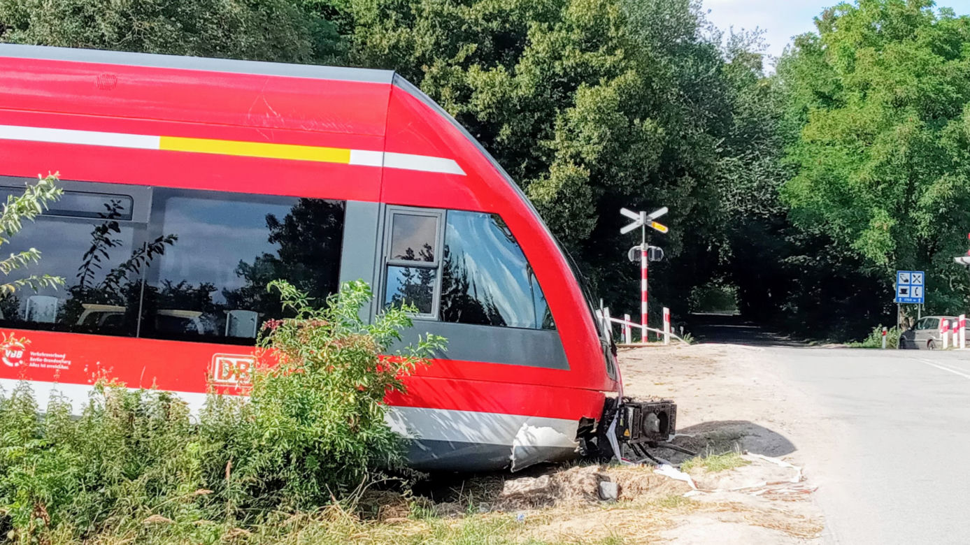Wrak niemieckiego pociągu pod Kołbaskowem