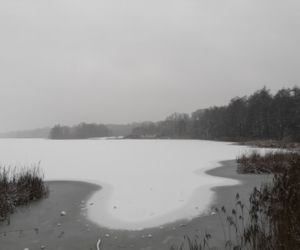 Jezioro Rusałka w zimowej aurze
