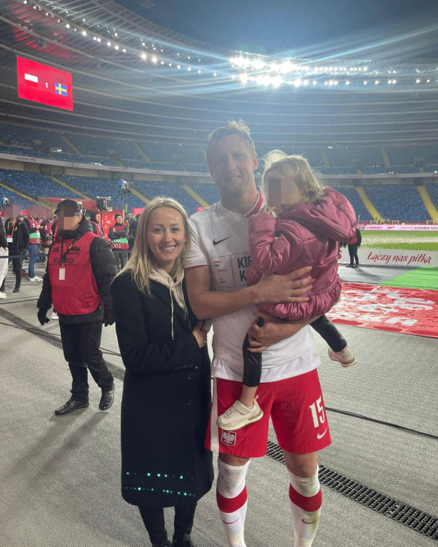 Kamil Glik z rodziną