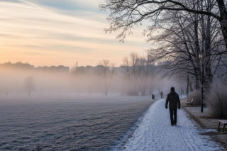Zimowy poranek w Inowrocławiu. Czy słońce w końcu wyjdzie 16.12.2025?