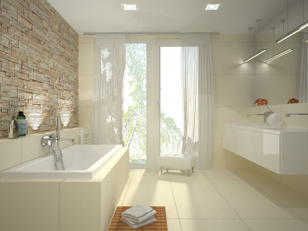 Projekt wnętrza domu w stylu Bauhaus zdjecie 11