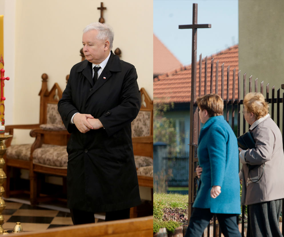 Kaczyński i Szydło modlili się za rząd. 
