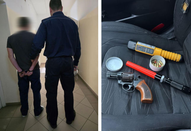 W schowku auta przewoził broń i amunicję. 40-latkowi grozi długa odsiadka