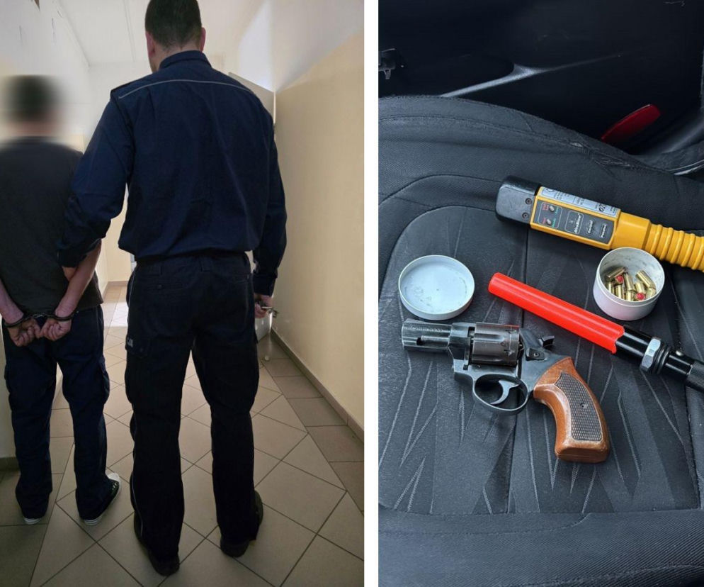 Policjanci zajrzeli do schowka i zamarli. 40-latek miał broń i amunicję