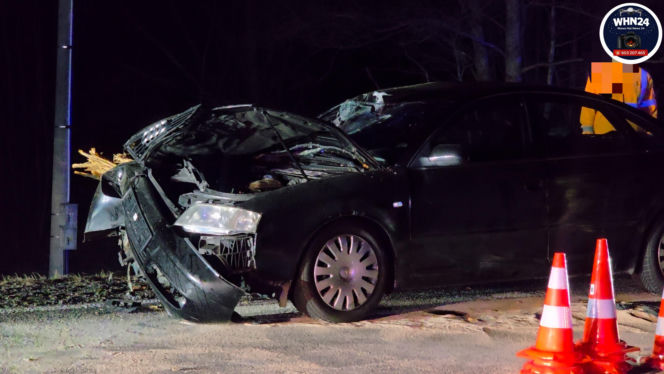 Koszmar na DK 50. 11-latka nie żyje. W auto wbiło się drzewo z ciągnika