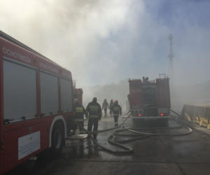 pożar składowiska śmieci na Radiowie w Warszawie