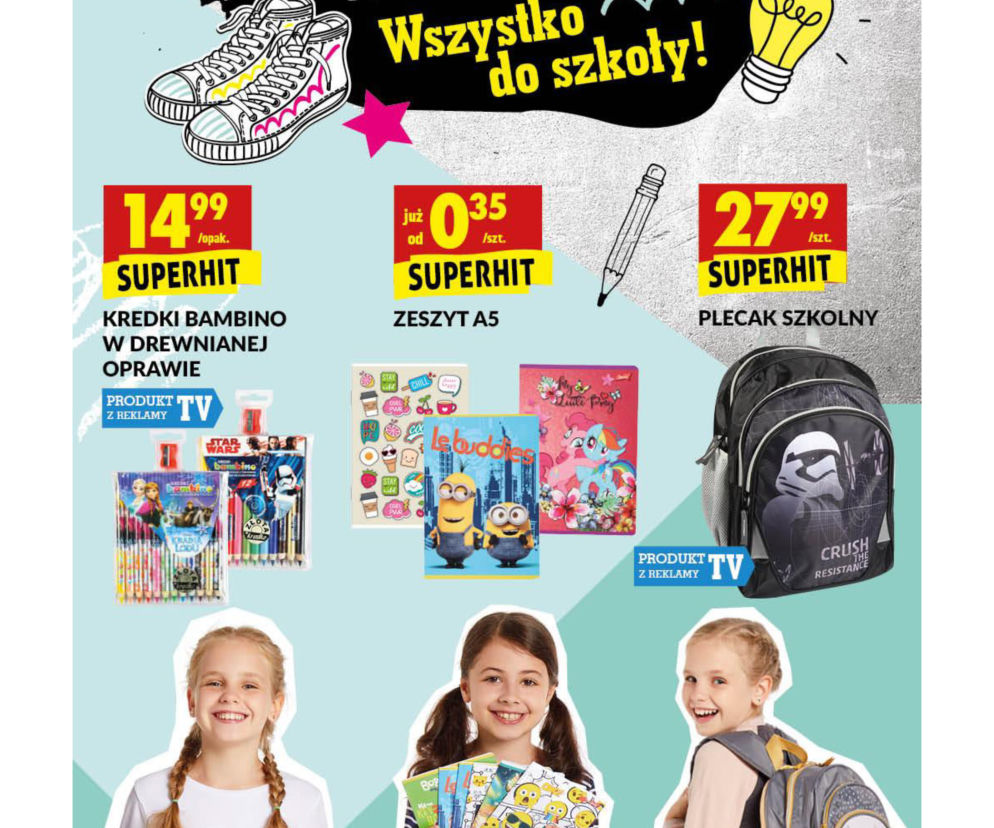 Wyprawka szkolna w Biedronce