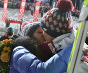 Kamil Stoch z żoną