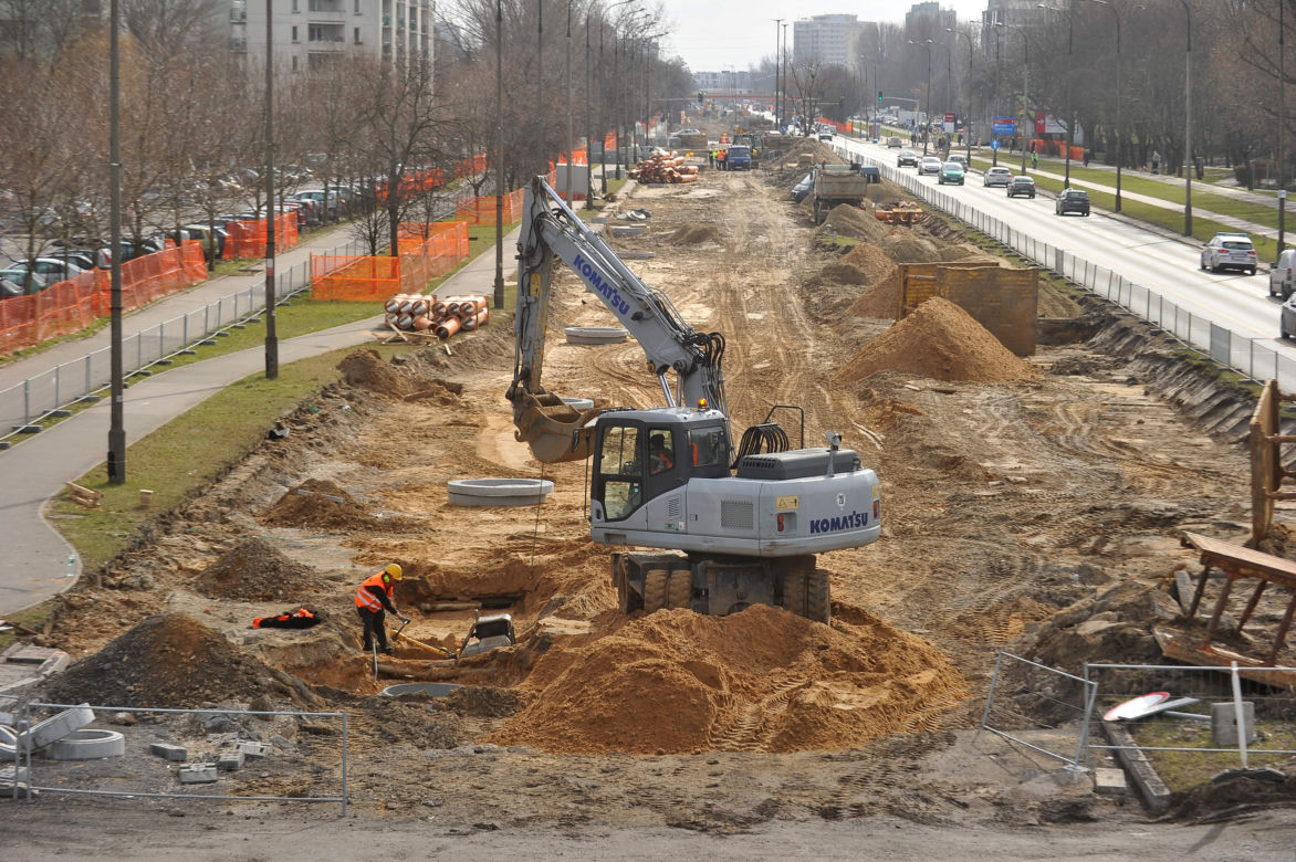 Tak wygląda budowa tramwaju do Wilanowa