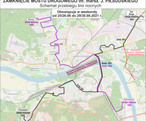 Zamknięcie mostu Piłsudskiego w Toruniu. Schematy funkcjonowania komunikacji miejskiej