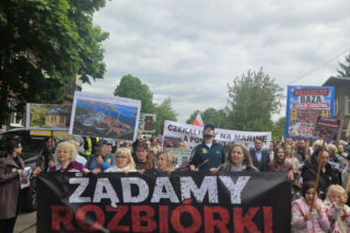Protest w Szczecinie Podjuchach