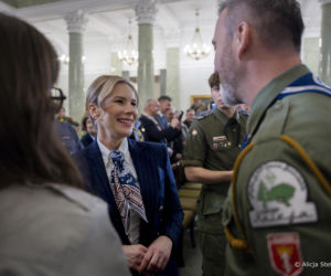 Marta Nawrocka uroczystym spotkaniu z harcerzami