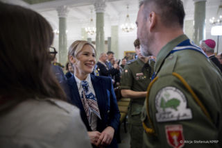 Marta Nawrocka uroczystym spotkaniu z harcerzami