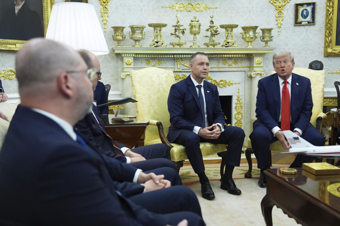 Konferencja Nawrockiego i Trumpa przed rozmowami w Białym Domu