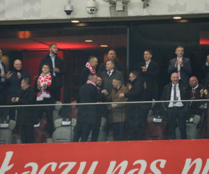 Karol Nawrocki i Przemysław Czarnek na mecze Polska - Albania