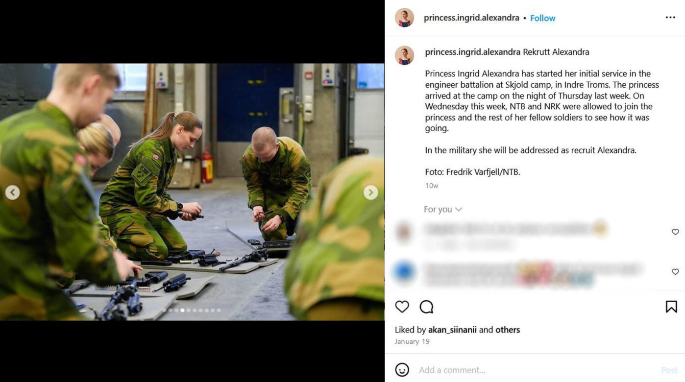 Księżniczka poszła w kamasze. Dostała broń, jest w armii. "Zero przywilejów"