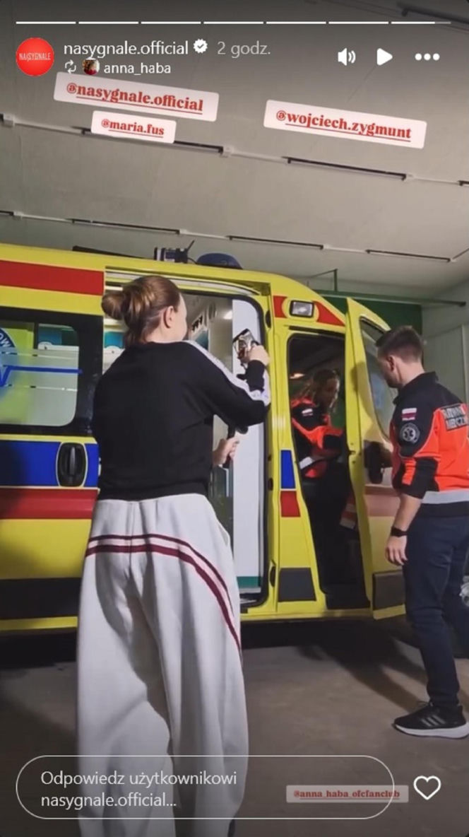 Wojciech Zygmunt i Anna Haba na planie "Na sygnale"