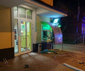 Ktoś wysadził bankomat w Krośnicach koło Milicza