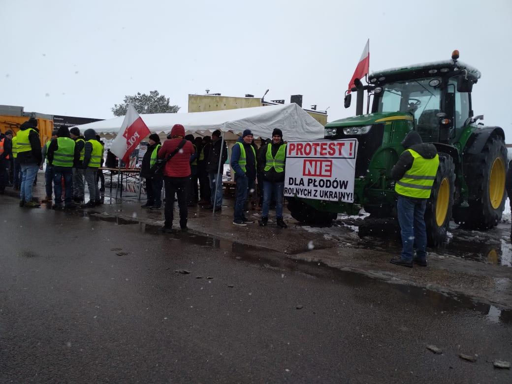 Protest rolników w Hrubieszowie - 9 lutego 2024