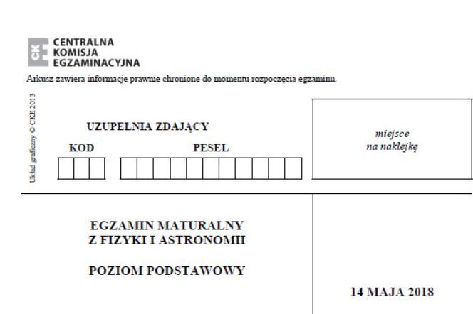 fizyka dodatkowe - arkusze maturalne